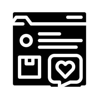 Web sitesi simge vektör çizimini gözden geçir