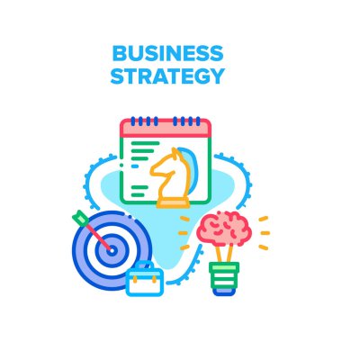 İş Stratejisi Planlama Vektörü Rengi