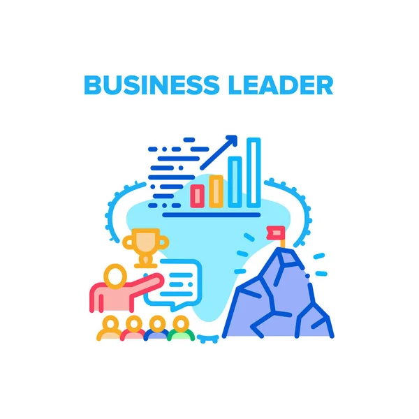 Business Leader Vector Concept Illustration des couleurs — Image vectorielle