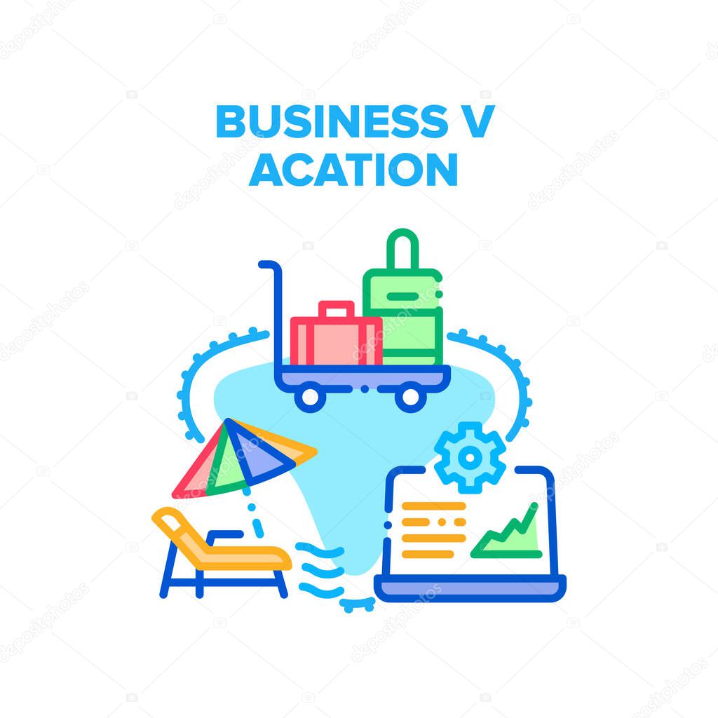 Business Vacation Travel Vector Concept Color