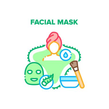Yüz Maskesi Vektörü Renk Çizimi