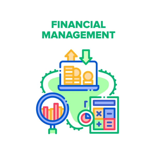 Financieel Management Strategie Vector Concept Kleur — Stockvector