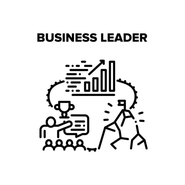 Business Leader vecteur noir Illustration — Image vectorielle
