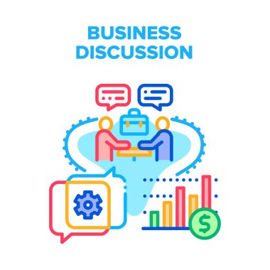 İş Tartışması Ortağı Vektör Kavramsal Rengi