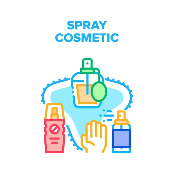 Spray Cosmetic Vector Concept Color Illustration —  Vetores de Stock