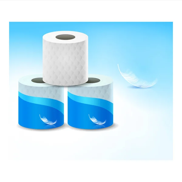 Toilettenpapier Kreative Werbebanner Vektor — Stockvektor