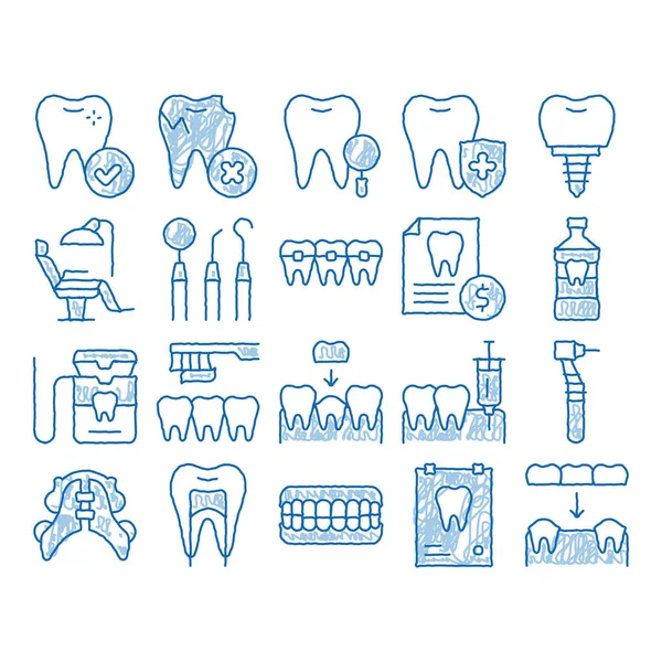 Stomatology Vector icon hand drawn illustration — Stock Vector