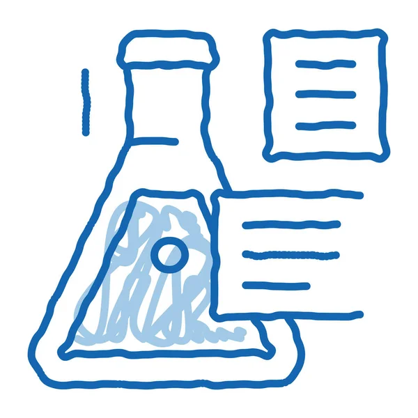 In vitro gas study doodle icon hand drawn illustration — Stock Vector
