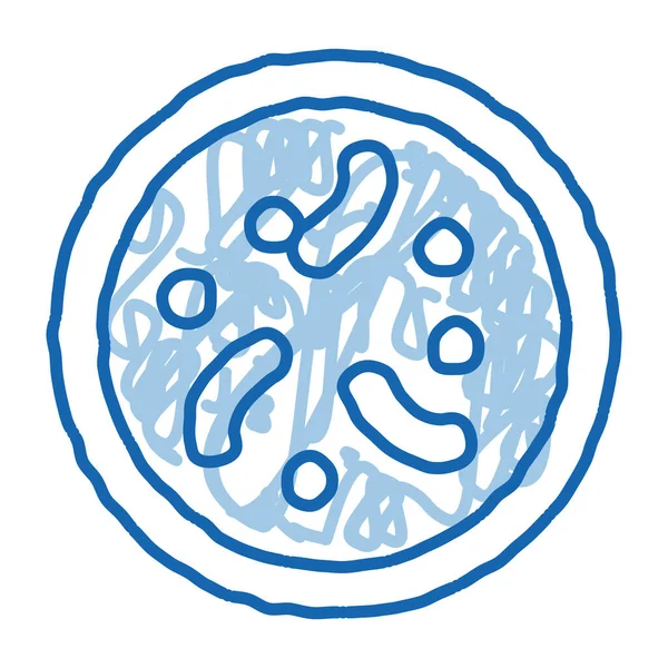 Enfermedad Enfermedad Bacterias Bosquejo Icono Vector Dibujado Mano Azul Garabato — Archivo Imágenes Vectoriales