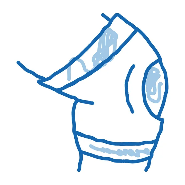 Orthopedic Medical Bandage Knee Sketch Icon Vector 손으로 예술은 고립된 — 스톡 벡터