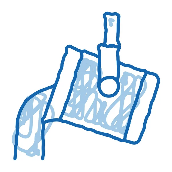 Metallurgische Schets Icoon Vector Met Hand Getekend Blauw Doodle Lijn — Stockvector