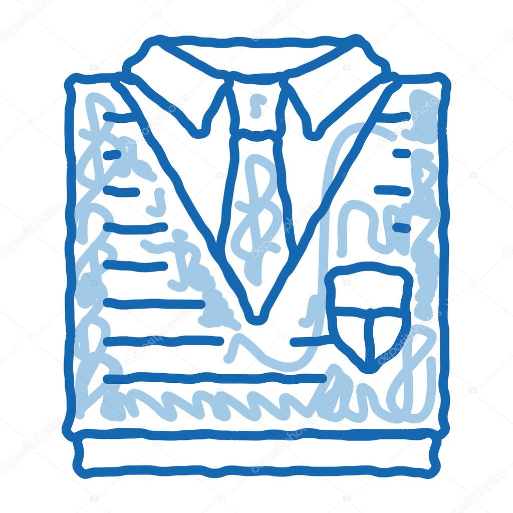 Academy Uniform Concept sketch icon vector. Hand drawn blue doodle line art Academy Uniform Concept sign. isolated symbol illustration