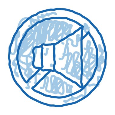 Dinamik taslak ikon vektörü üzerinden vur. El çizimi mavi çizgili sanat eseri Dynamic 'ten geçiyor. izole edilmiş sembol çizimi