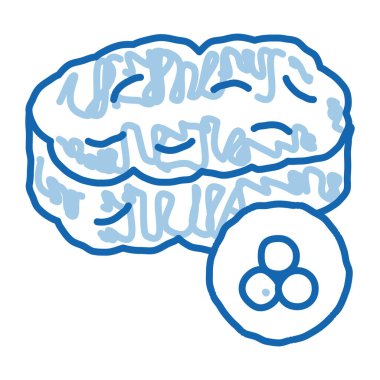 Havyar Nutrition taslak ikon vektörü. El çizimi mavi karalama çizgisi havyar besin tabelası. izole edilmiş sembol çizimi