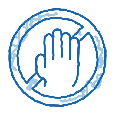 El çapraz Mark taslak ikon vektörü. El çizimi mavi karalama çizgisi. El çapraz işareti. izole edilmiş sembol çizimi