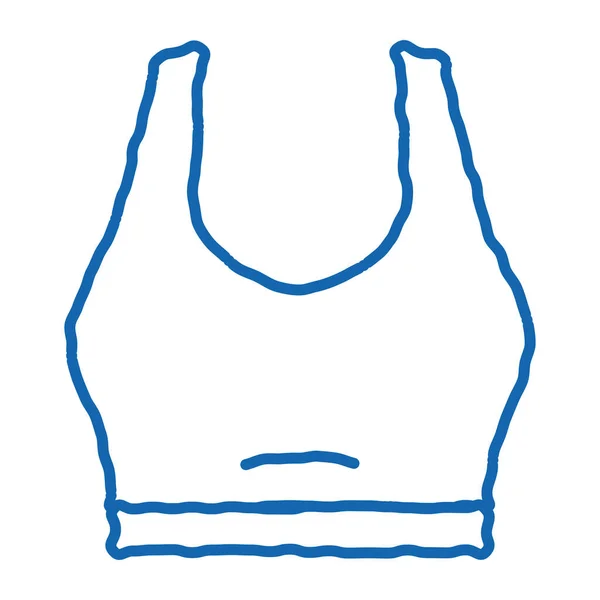 Вектор Спортивної Нижньої Білизни Рука Намальована Синя Каракулі Лінія Мистецтва — стоковий вектор