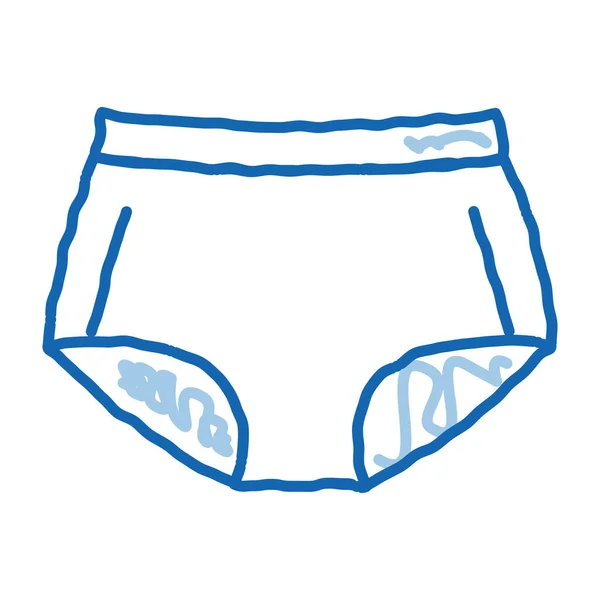 Maxi Pants Skizzieren Symbolvektor Handgezeichnete Blaue Doodle Line Art Maxi — Stockvektor