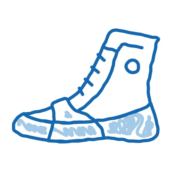 Zapatillas Boxeo Sketch Vector Icono Señal Zapatillas Deporte Dibujado Mano — Archivo Imágenes Vectoriales