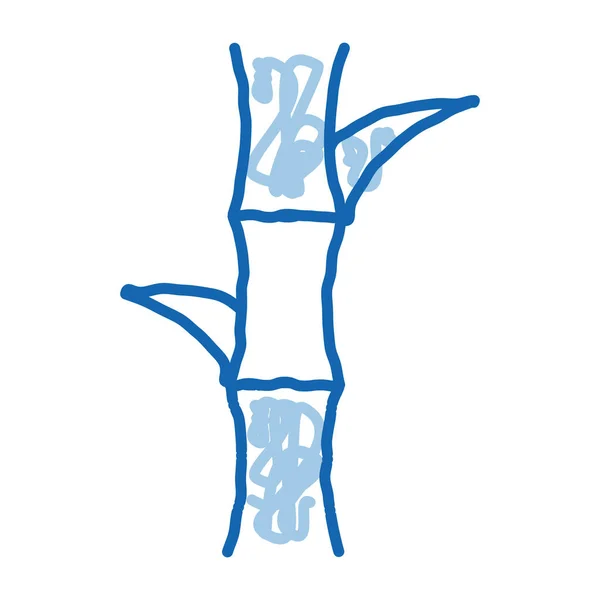 Sugar Cane Esboço Ícone Vetor Mão Desenhado Azul Doodle Linha —  Vetores de Stock