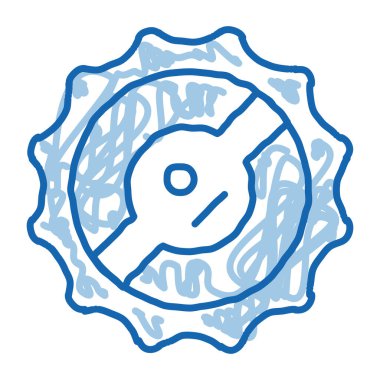 Çizim simgesi vektörünün üstünü çiz. El çizimi mavi karalama çizgisi üzerini çizme işareti. izole edilmiş sembol çizimi