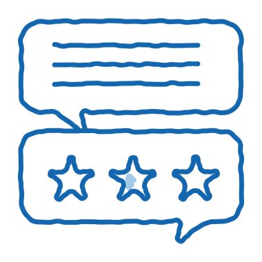 Yıldız taslak ikon vektörü alınıyor. El çizimi mavi karalama çizgisi yıldız işareti alıyor. izole edilmiş sembol çizimi