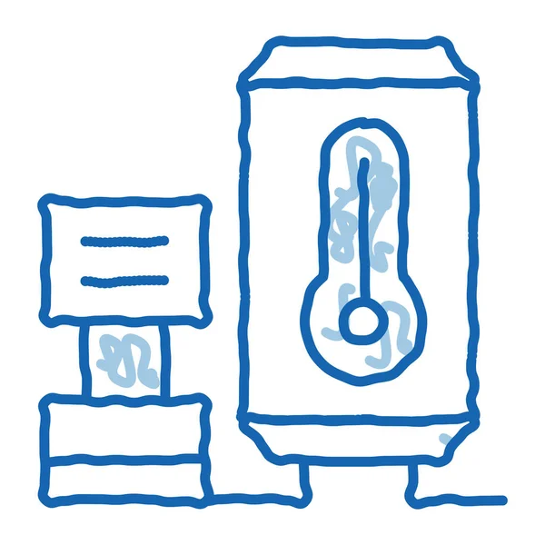 Dispositivo Control Temperatura Bosquejo Icono Vector Señal Dispositivo Control Temperatura — Archivo Imágenes Vectoriales