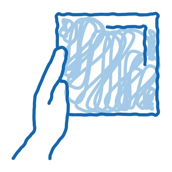 Kacheln Mit Händen Skizzieren Icon Vektor Ausrichten Handgezeichnete Blaue Doodle — Stockvektor