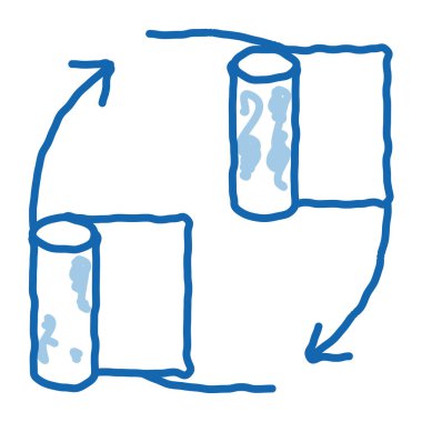 Halı yenileme karalama simgesi elle çizilmiş illüstrasyon