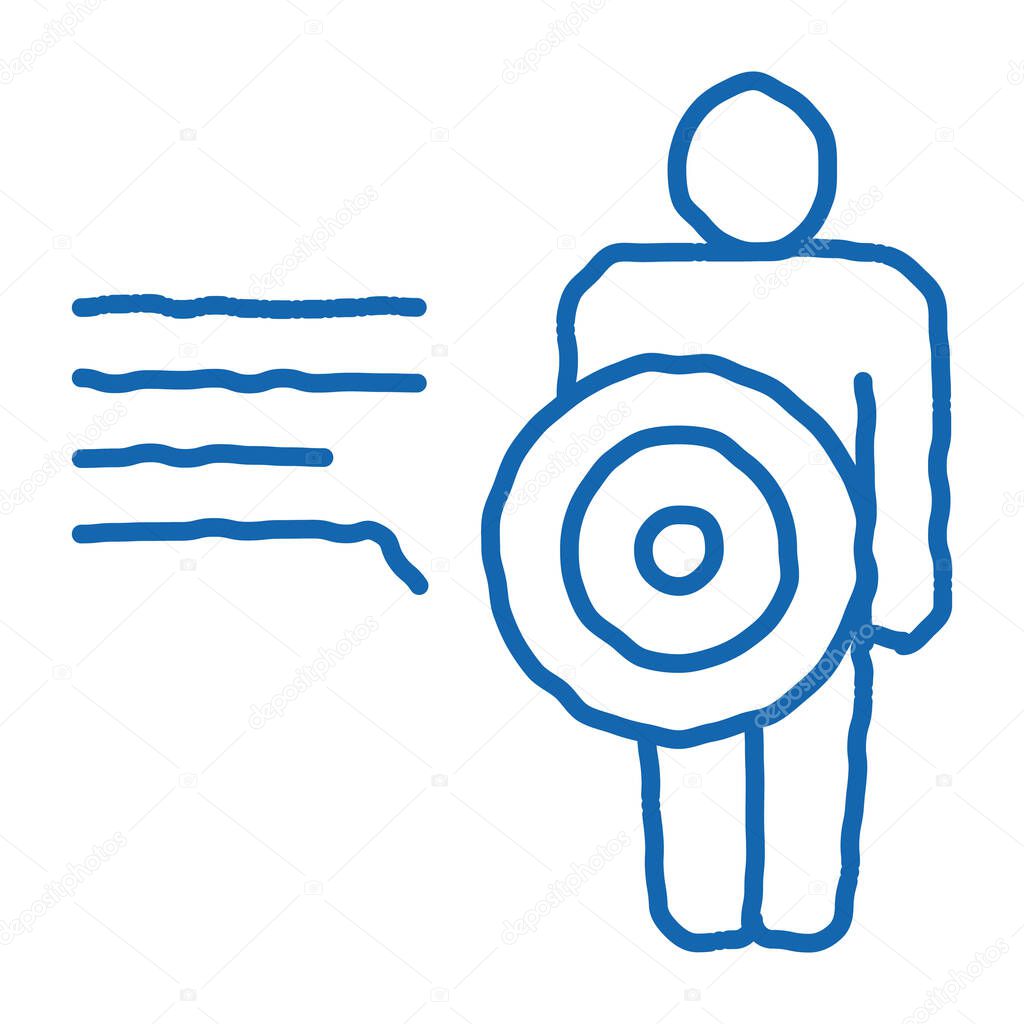 human pain point parsing doodle icon hand drawn illustration