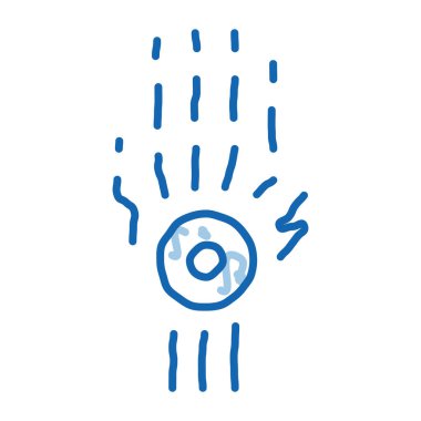 Bilek karalama ikonu el çizimi illüstrasyonunun kireçlenmesi