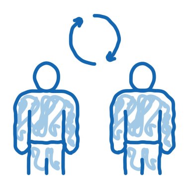 çalışan yenileme karalama simgesi el çizimi illüstrasyonuName