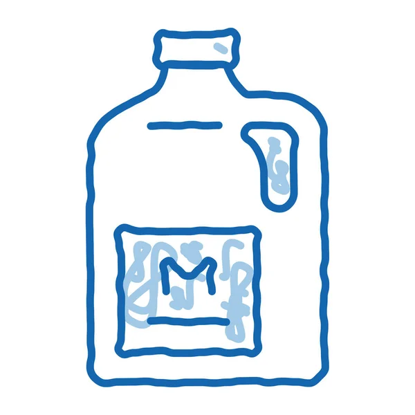 Εικόνα ζωγραφισμένη στο χέρι εικονίδιο κανίστρου γάλακτος — Διανυσματικό Αρχείο