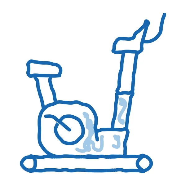 Exercițiu biciclete doodle pictogramă desenată manual ilustrație — Vector de stoc