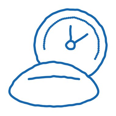 Uzun lens karalama simgesi el çizimi illüstrasyon