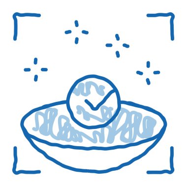 tıbben temiz lens karalama simgesi el çizimi illüstrasyonu