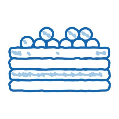 Renkli topları olan havuz karalama simgesi elle çizilmiş illüstrasyon