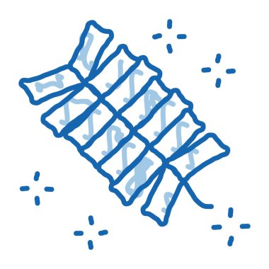 ışıklandırılmış kraker karalama simgesi elle çizilmiş illüstrasyon