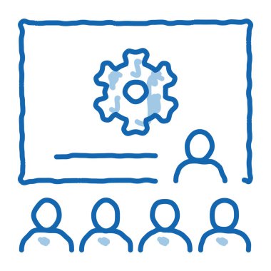 Sunum tahtası karalama simgesi el çizimi illüstrasyonuName
