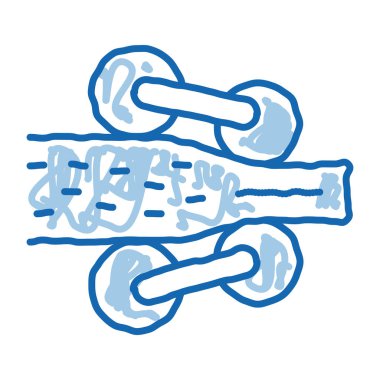 Tahta sıkan karalama ikonu elle çizilmiş illüstrasyon