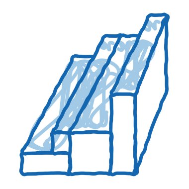 Tahta tahtalar farklı boyutlarda karalama simgesi elle çizilmiş resimleme