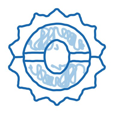 Hayvan kapanı karalama simgesi el çizimi illüstrasyon