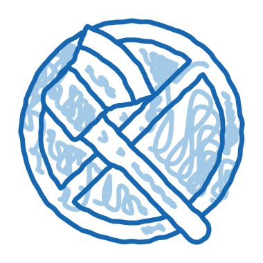 Çizilmiş balta karalama simgesi el çizimi illüstrasyonu