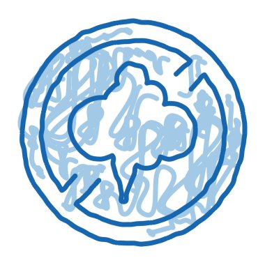 Bulut sisi işaret karalama simgesinin üzerini çizdi.