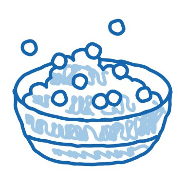 soya fasulyesi kahvaltı karalama ikonu elle çizilmiş.