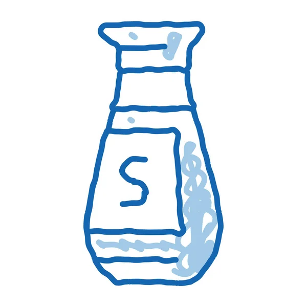 醤油瓶のアイコン手描きイラスト — ストックベクタ