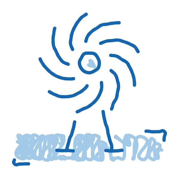 Icono de garabato decorativo de fuegos artificiales ilustración dibujada a mano — Vector de stock