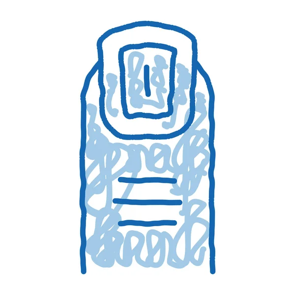 Ongles pourrissants icône gribouille illustration dessinée à la main — Image vectorielle