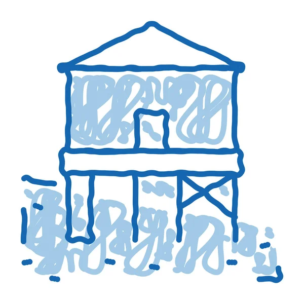 Type mixte de fondation construite doodle icône illustration dessinée à la main — Image vectorielle