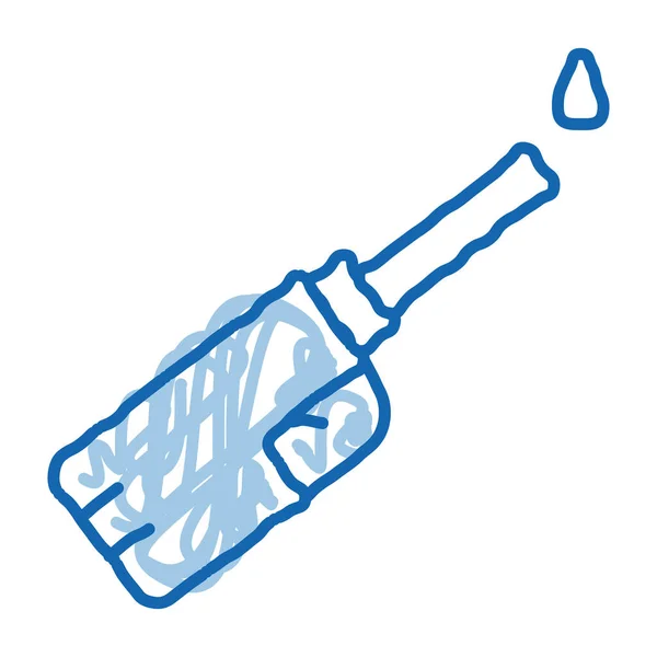 Gaz zapalovač čmáranice ikona ručně kreslené ilustrace — Stockový vektor