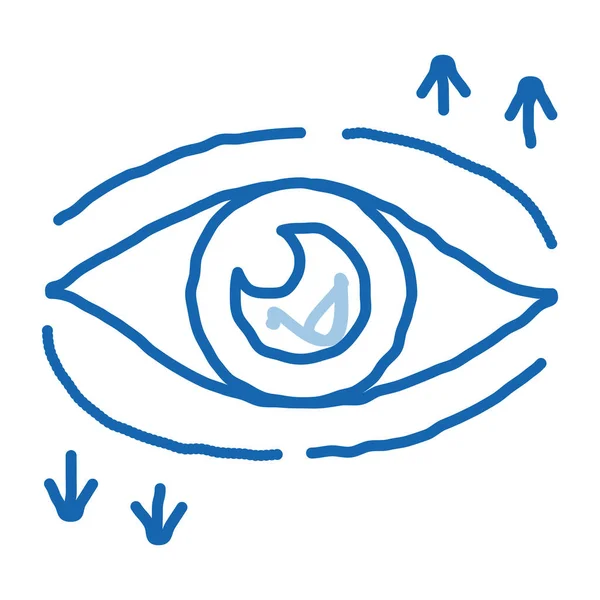 Korekce očních víček chirurgie čmáranice ikona ručně kreslené ilustrace — Stockový vektor